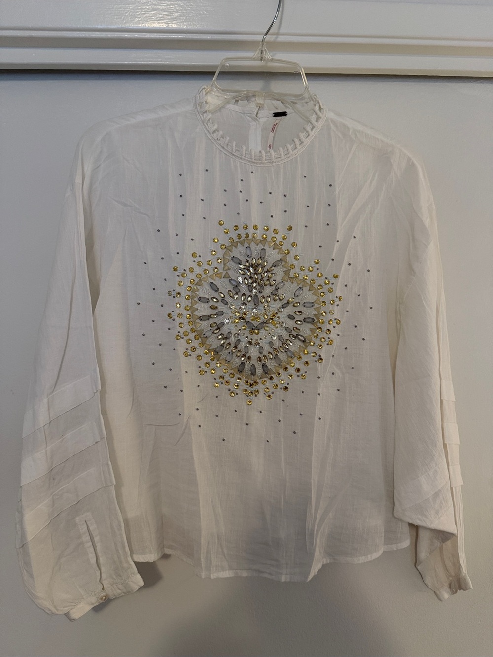 Free People White Gauzy Women's Top with Branded Tag